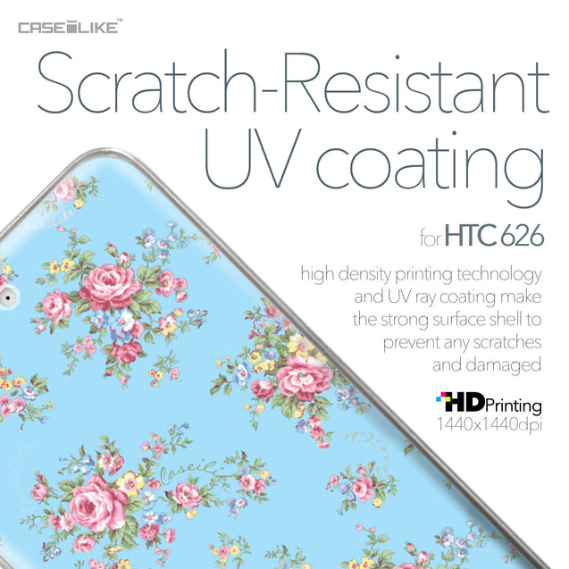 HTC Desire 626 case Floral Rose Classic 2263 with UV-Coating Scratch-Resistant Case | CASEiLIKE.com