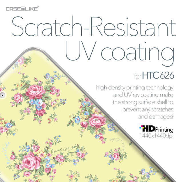 HTC Desire 626 case Floral Rose Classic 2264 with UV-Coating Scratch-Resistant Case | CASEiLIKE.com