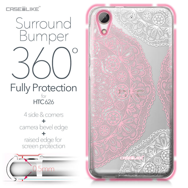 HTC Desire 626 case Mandala Art 2305 Bumper Case Protection | CASEiLIKE.com