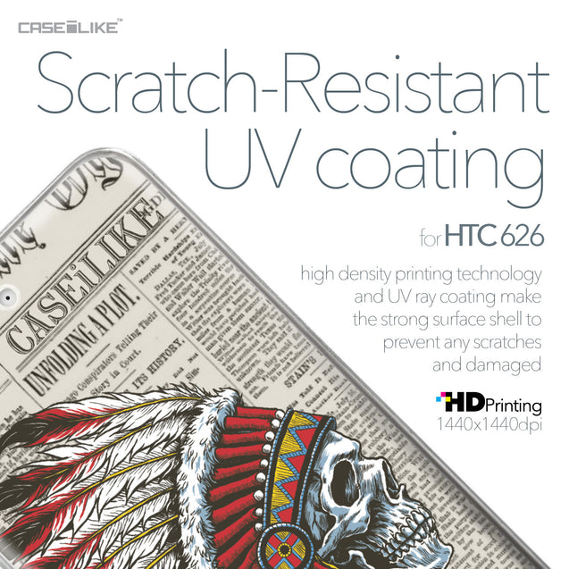 HTC Desire 626 case Art of Skull 2522 with UV-Coating Scratch-Resistant Case | CASEiLIKE.com