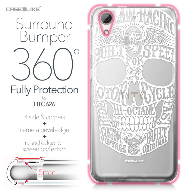 HTC Desire 626 case Art of Skull 2530 Bumper Case Protection | CASEiLIKE.com