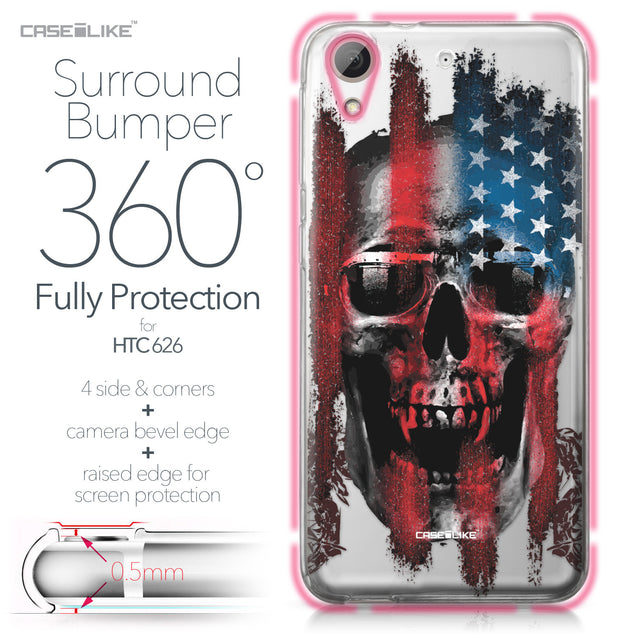 HTC Desire 626 case Art of Skull 2532 Bumper Case Protection | CASEiLIKE.com