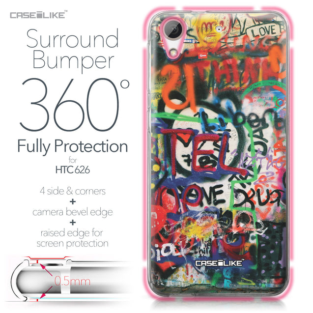 HTC Desire 626 case Graffiti 2721 Bumper Case Protection | CASEiLIKE.com