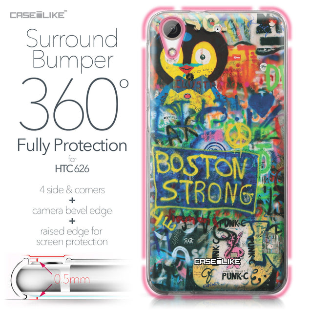 HTC Desire 626 case Graffiti 2723 Bumper Case Protection | CASEiLIKE.com
