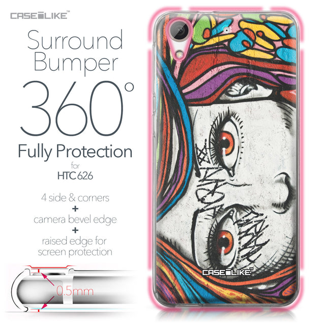 HTC Desire 626 case Graffiti Girl 2725 Bumper Case Protection | CASEiLIKE.com