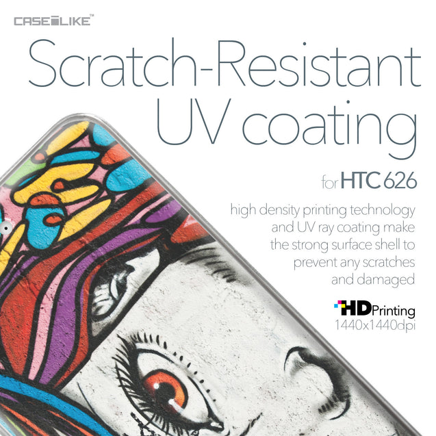 HTC Desire 626 case Graffiti Girl 2725 with UV-Coating Scratch-Resistant Case | CASEiLIKE.com