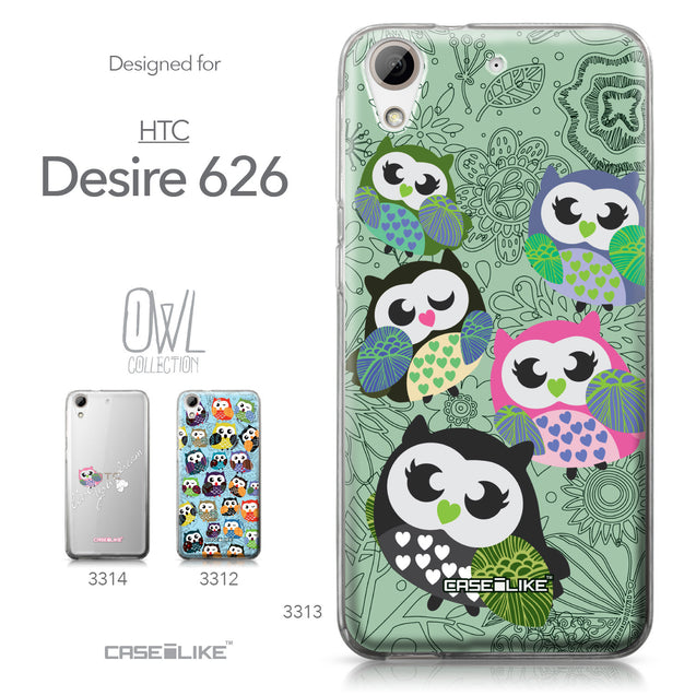 HTC Desire 626 case Owl Graphic Design 3313 Collection | CASEiLIKE.com