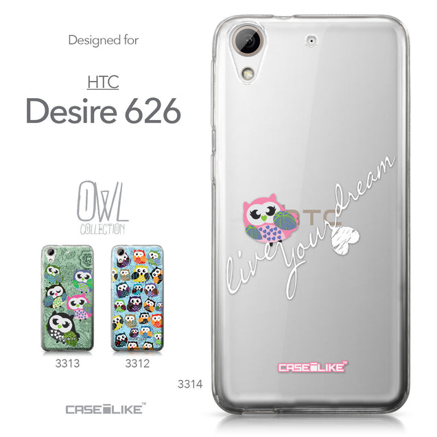 HTC Desire 626 case Owl Graphic Design 3314 Collection | CASEiLIKE.com