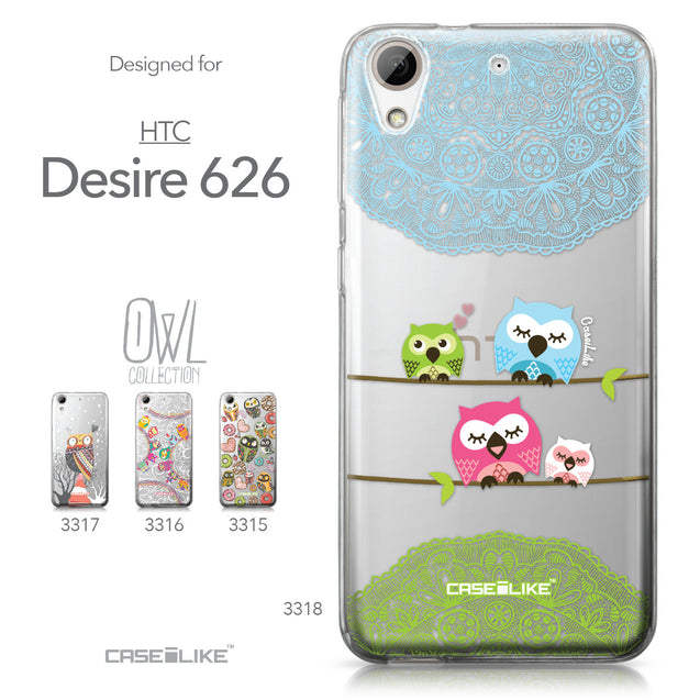 HTC Desire 626 case Owl Graphic Design 3318 Collection | CASEiLIKE.com