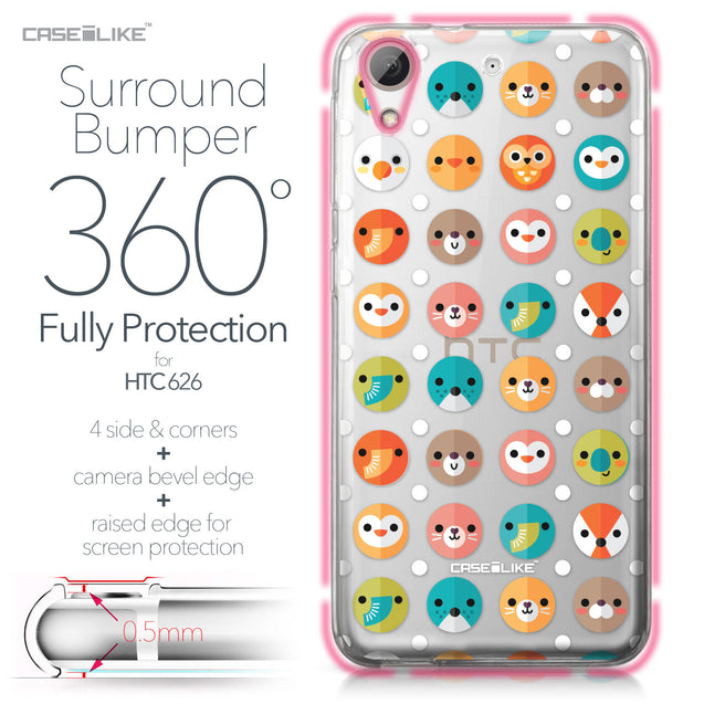 HTC Desire 626 case Animal Cartoon 3638 Bumper Case Protection | CASEiLIKE.com