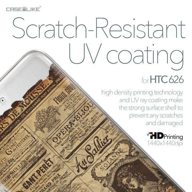 HTC Desire 626 case Vintage Newspaper Advertising 4819 with UV-Coating Scratch-Resistant Case | CASEiLIKE.com