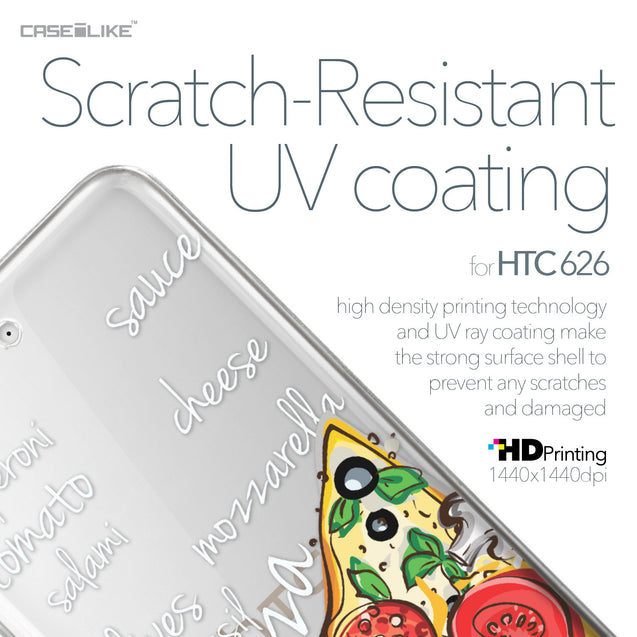 HTC Desire 626 case Pizza 4822 with UV-Coating Scratch-Resistant Case | CASEiLIKE.com