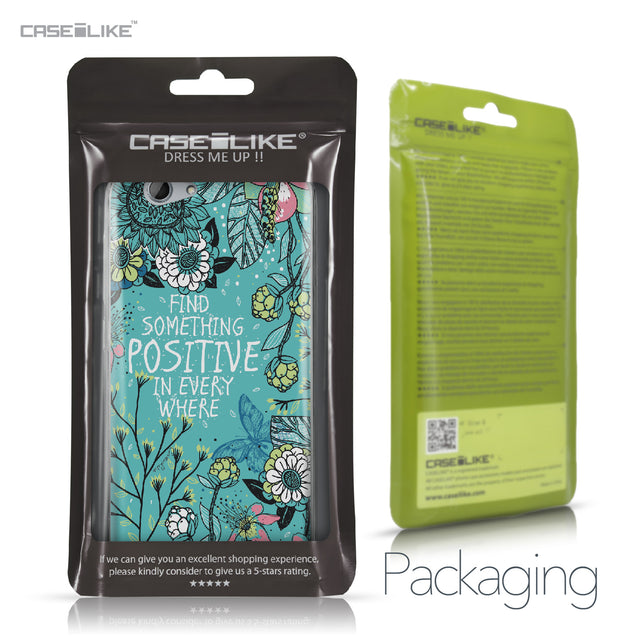HTC One A9s case Blooming Flowers Turquoise 2249 Retail Packaging | CASEiLIKE.com
