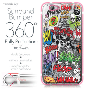 HTC One A9s case Comic Captions 2914 Bumper Case Protection | CASEiLIKE.com