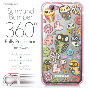 HTC One A9s case Owl Graphic Design 3315 Bumper Case Protection | CASEiLIKE.com