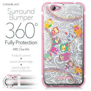 HTC One A9s case Owl Graphic Design 3316 Bumper Case Protection | CASEiLIKE.com