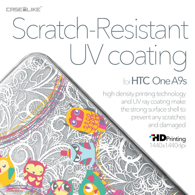 HTC One A9s case Owl Graphic Design 3316 with UV-Coating Scratch-Resistant Case | CASEiLIKE.com