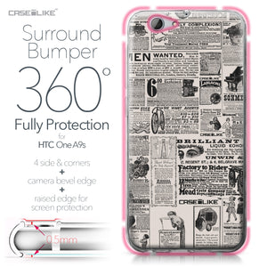 HTC One A9s case Vintage Newspaper Advertising 4818 Bumper Case Protection | CASEiLIKE.com