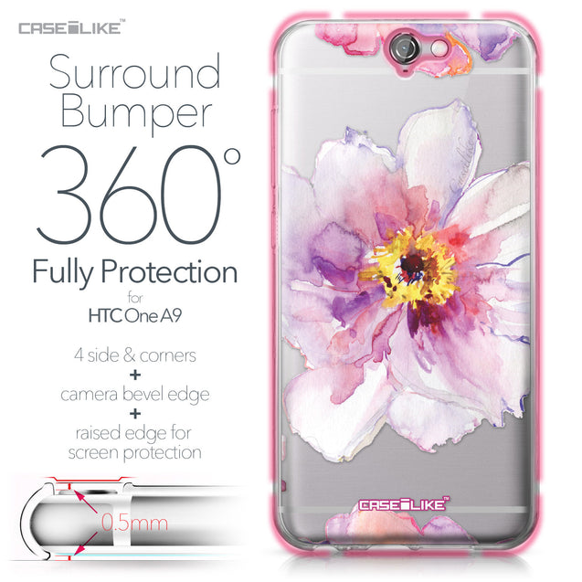 HTC One A9 case Watercolor Floral 2231 Bumper Case Protection | CASEiLIKE.com