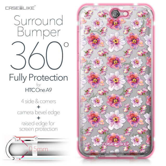 HTC One A9 case Watercolor Floral 2232 Bumper Case Protection | CASEiLIKE.com