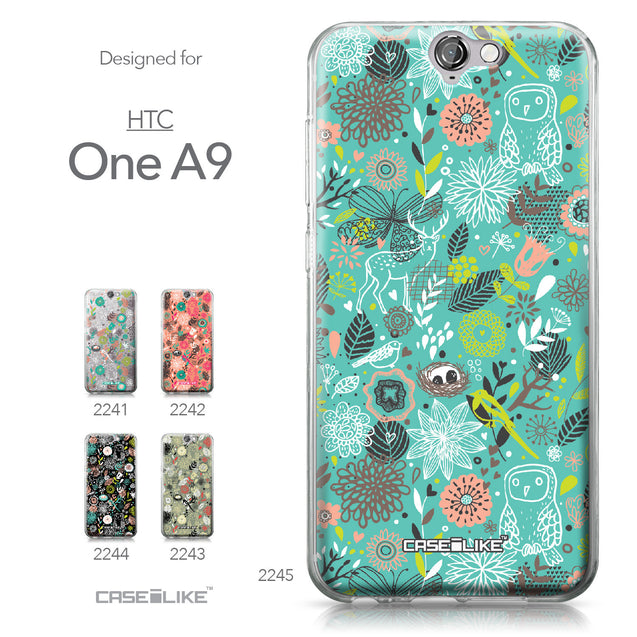 HTC One A9 case Spring Forest Turquoise 2245 Collection | CASEiLIKE.com