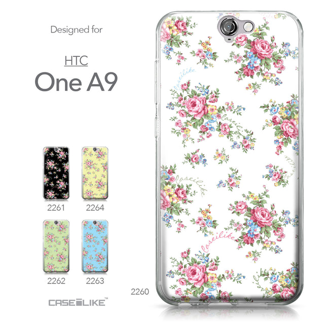 HTC One A9 case Floral Rose Classic 2260 Collection | CASEiLIKE.com