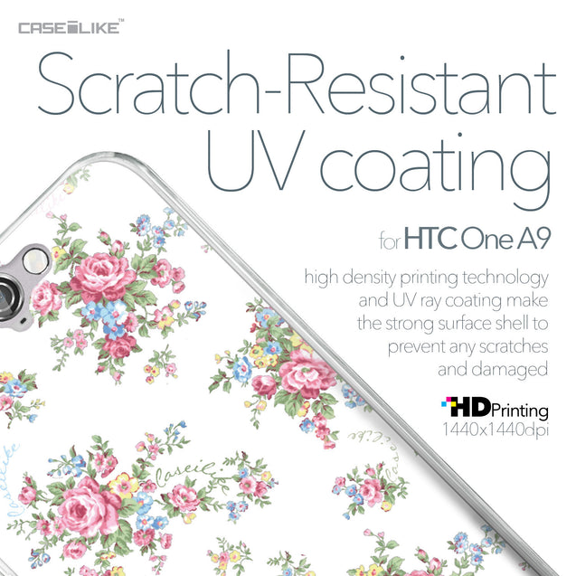 HTC One A9 case Floral Rose Classic 2260 with UV-Coating Scratch-Resistant Case | CASEiLIKE.com