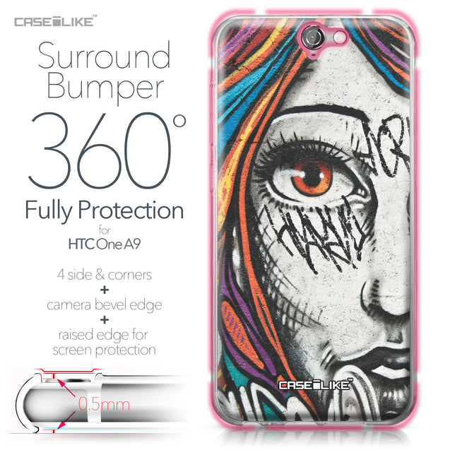 HTC One A9 case Graffiti Girl 2724 Bumper Case Protection | CASEiLIKE.com