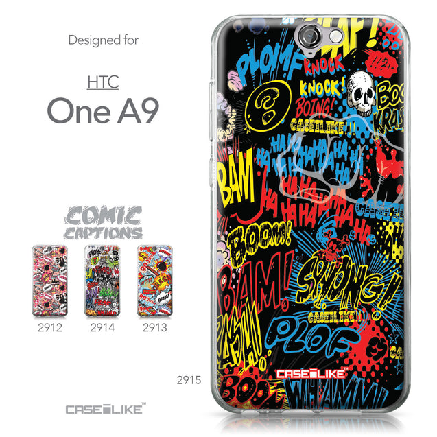 HTC One A9 case Comic Captions Black 2915 Collection | CASEiLIKE.com