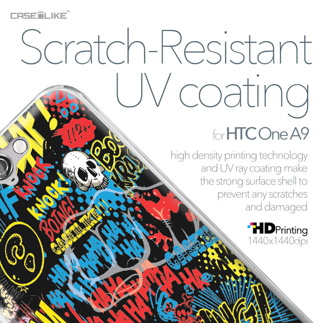 HTC One A9 case Comic Captions Black 2915 with UV-Coating Scratch-Resistant Case | CASEiLIKE.com
