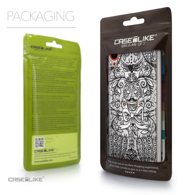 Packaging - CASEiLIKE HTC Desire 820 back cover Roses Ornamental Skulls Peacocks 2227