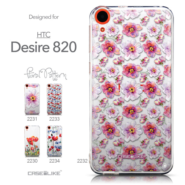 Collection - CASEiLIKE HTC Desire 820 back cover Watercolor Floral 2232