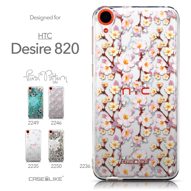 Collection - CASEiLIKE HTC Desire 820 back cover Watercolor Floral 2236