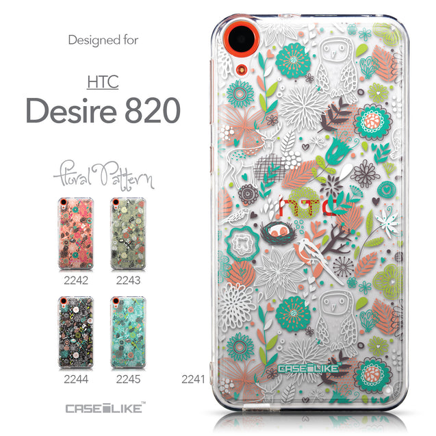 Collection - CASEiLIKE HTC Desire 820 back cover Spring Forest White 2241