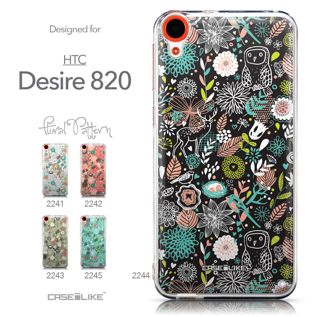 Collection - CASEiLIKE HTC Desire 820 back cover Spring Forest Black 2244