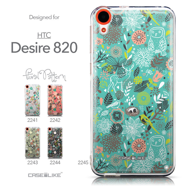 Collection - CASEiLIKE HTC Desire 820 back cover Spring Forest Turquoise 2245