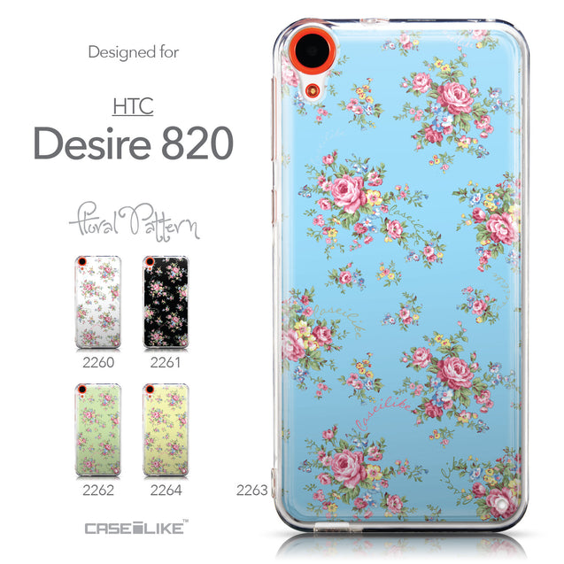 Collection - CASEiLIKE HTC Desire 820 back cover Floral Rose Classic 2263