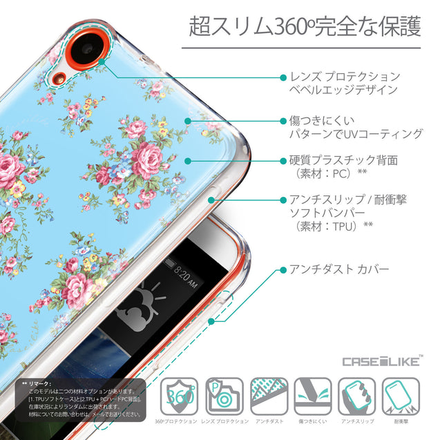 Details in Japanese - CASEiLIKE HTC Desire 820 back cover Floral Rose Classic 2263