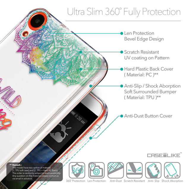 Details in English - CASEiLIKE HTC Desire 820 back cover Mandala Art 2302