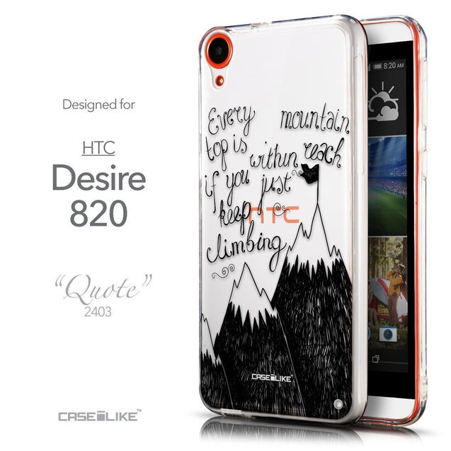 Front & Side View - CASEiLIKE HTC Desire 820 back cover Indian Tribal Theme Pattern 2053