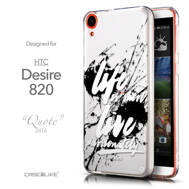 Front & Side View - CASEiLIKE HTC Desire 820 back cover Quote 2416