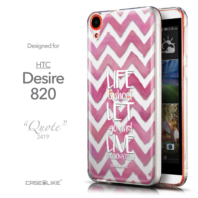 Front & Side View - CASEiLIKE HTC Desire 820 back cover Quote 2419