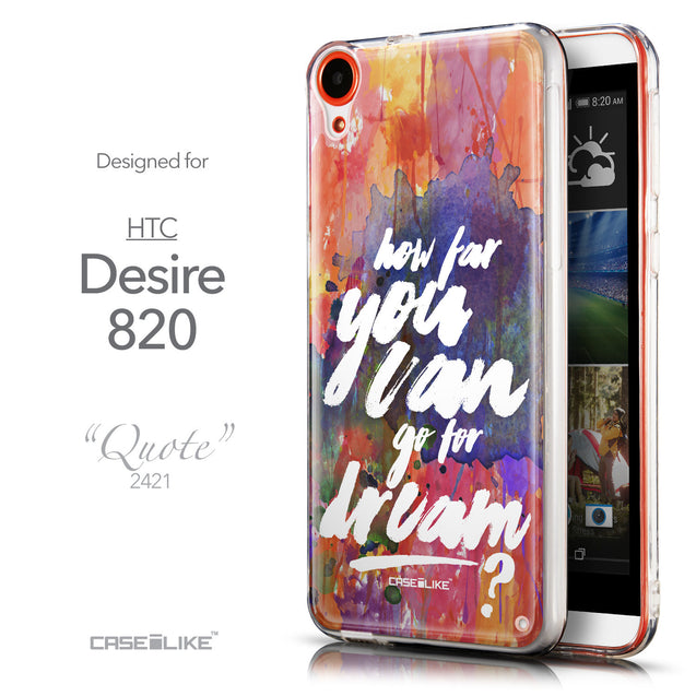 Front & Side View - CASEiLIKE HTC Desire 820 back cover Quote 2421