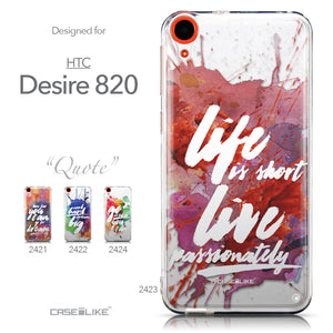 Collection - CASEiLIKE HTC Desire 820 back cover Quote 2423