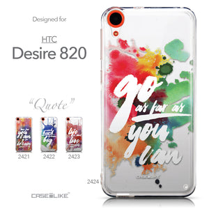 Collection - CASEiLIKE HTC Desire 820 back cover Quote 2424