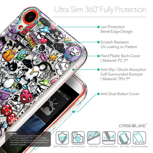 Details in English - CASEiLIKE HTC Desire 820 back cover Graffiti 2703
