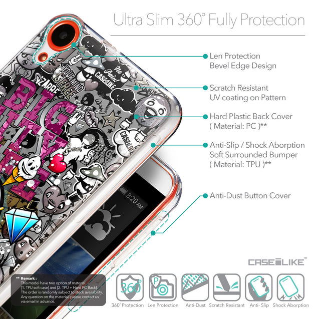 Details in English - CASEiLIKE HTC Desire 820 back cover Graffiti 2704