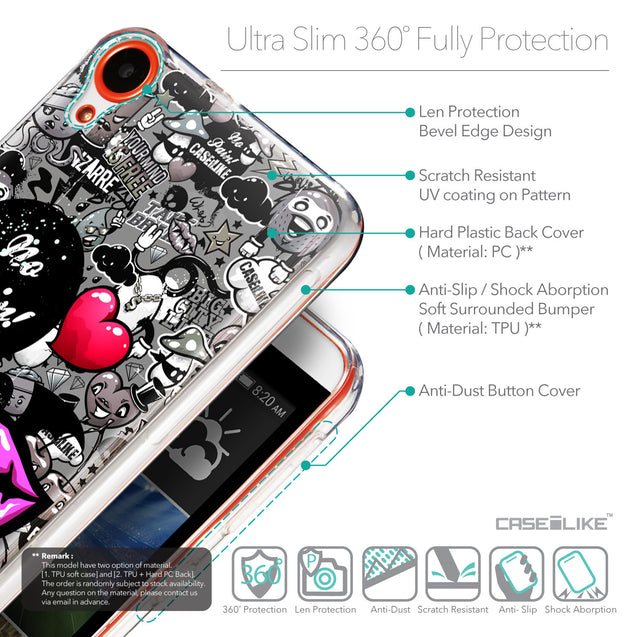 Details in English - CASEiLIKE HTC Desire 820 back cover Graffiti 2708