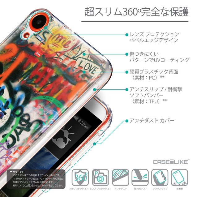 Details in Japanese - CASEiLIKE HTC Desire 820 back cover Graffiti 2721