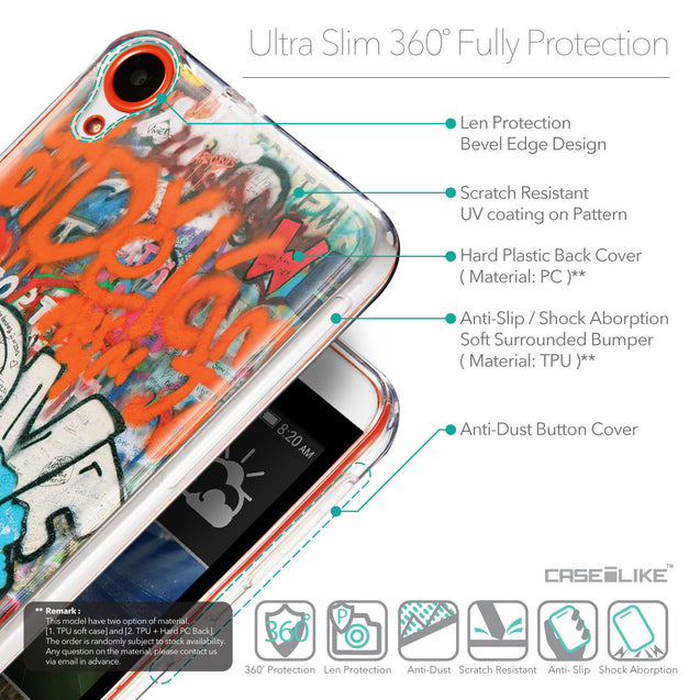Details in English - CASEiLIKE HTC Desire 820 back cover Graffiti 2722